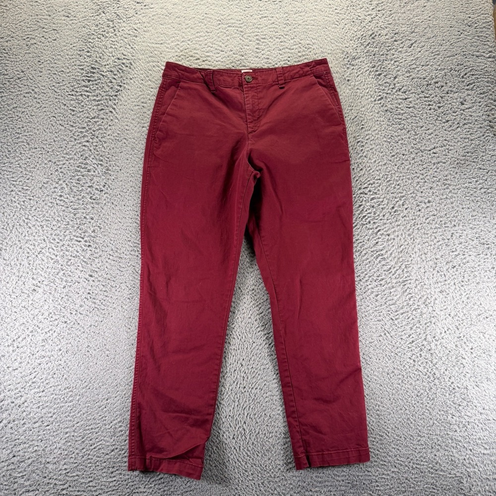 Gap For Good Pant Womens 8 Red Cotton Khakis Girlfriend Workwear Utility Stretch
